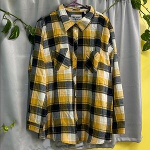 Plaid Yellow and Black Men's Shirt